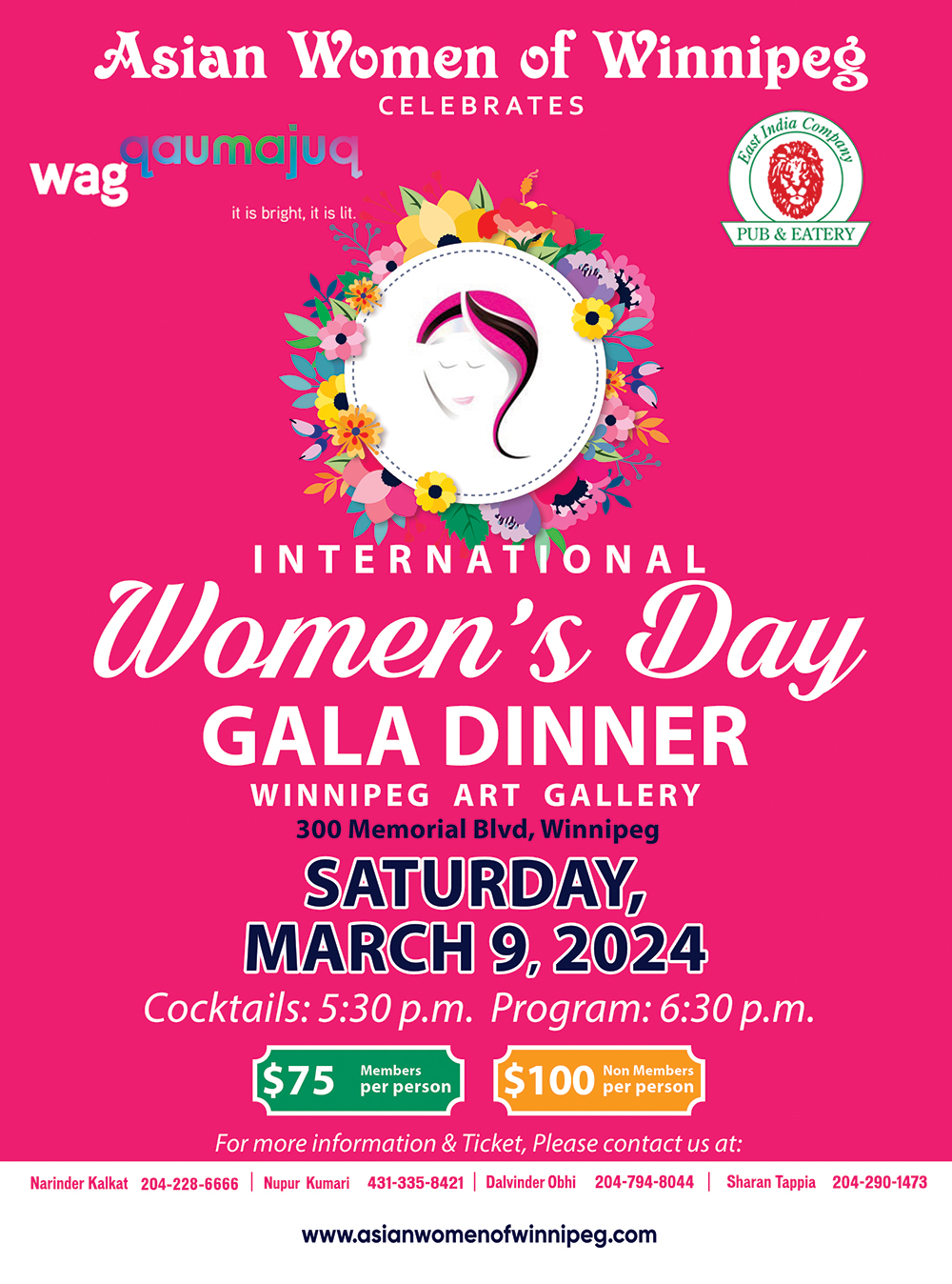 Asian Women of Winnipeg - International Women's Day GALA DINNER